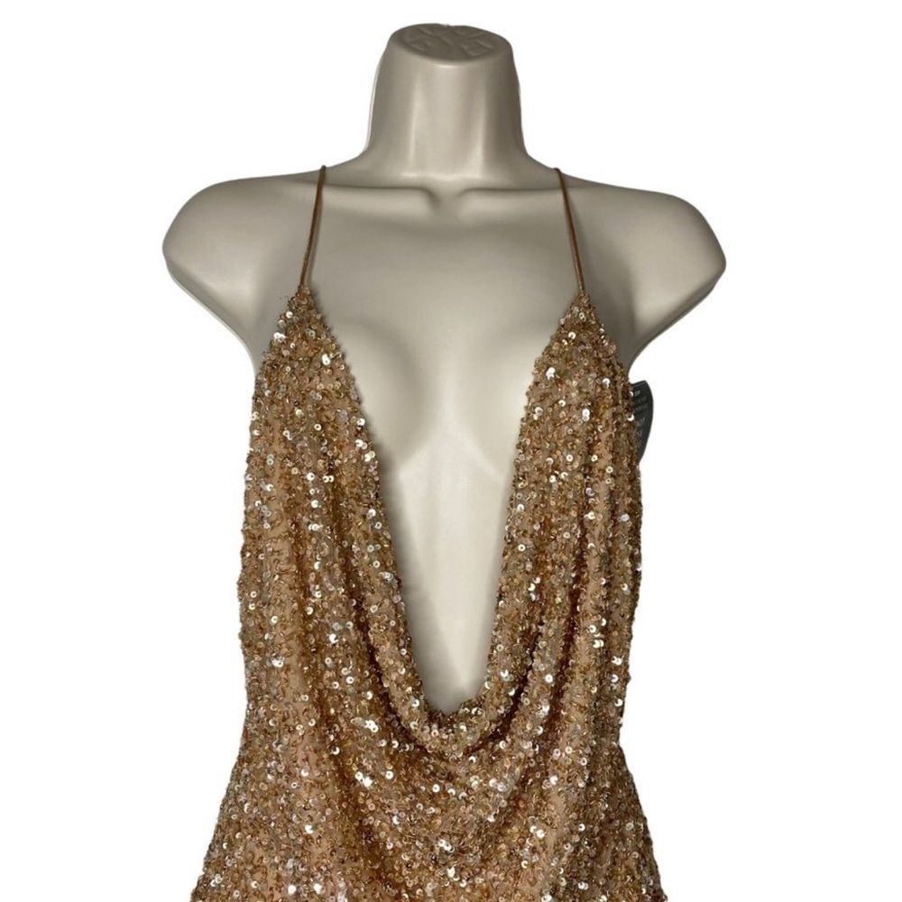 RETROFETE X REVOLVE MICH SEQUIN WOMEN'S DRESS NUDE L - Picture 7 of 16